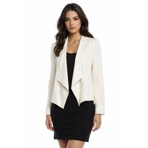 Alice + Olivia Lambs Leather Open Jacket